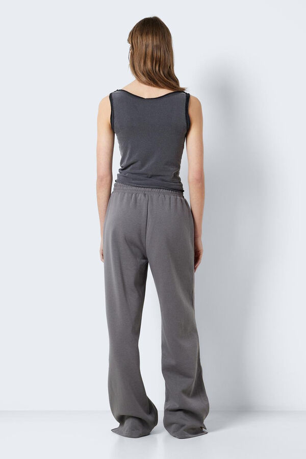 Noisy May T-shirt com detalhe na bainha preto