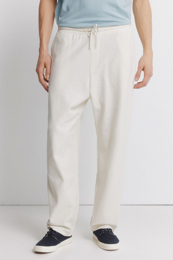 Springfield Pantal&oacute;n jogger recto blanco