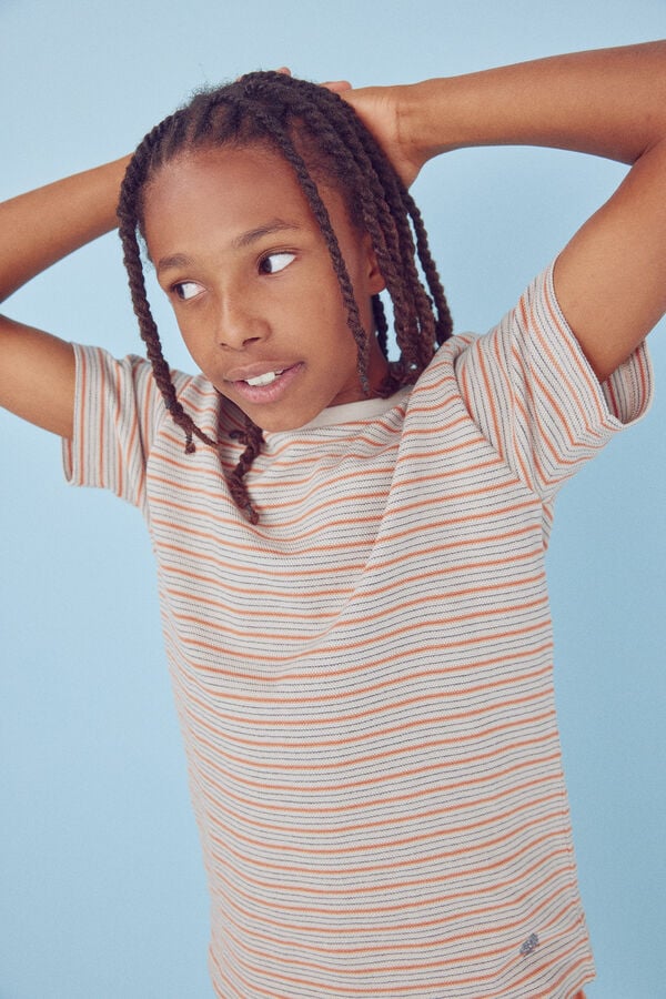 Springfield Kids Camiseta multiraya ni&ntilde;o beige