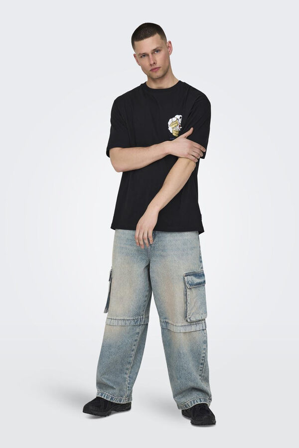 Only & Sons Camiseta disney mickey negro