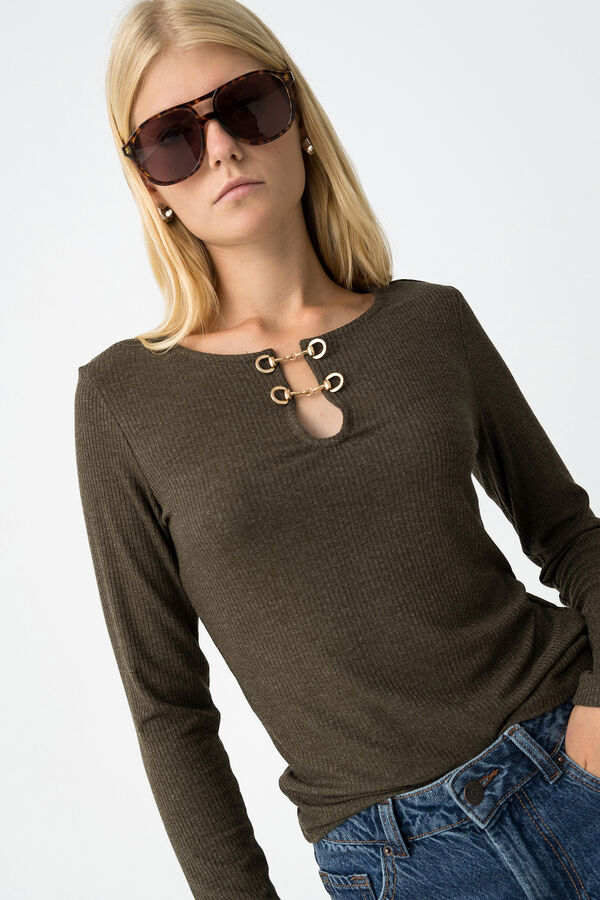 Tiffosi Camiseta Canal&eacute; con Hebilla Met&aacute;lica kaki