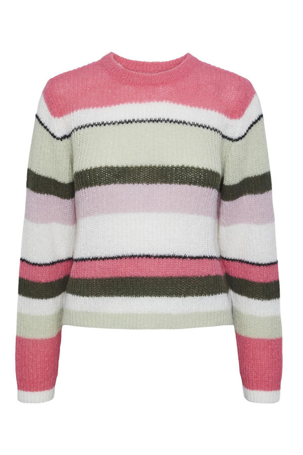 Pieces Camisola de malha suave rosa