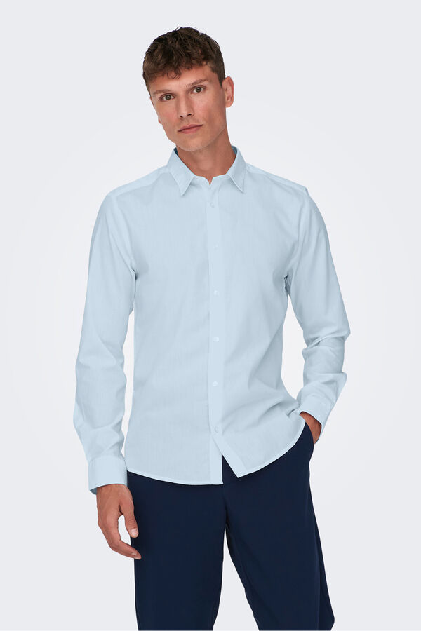 Only & Sons Camisa manga larga azul