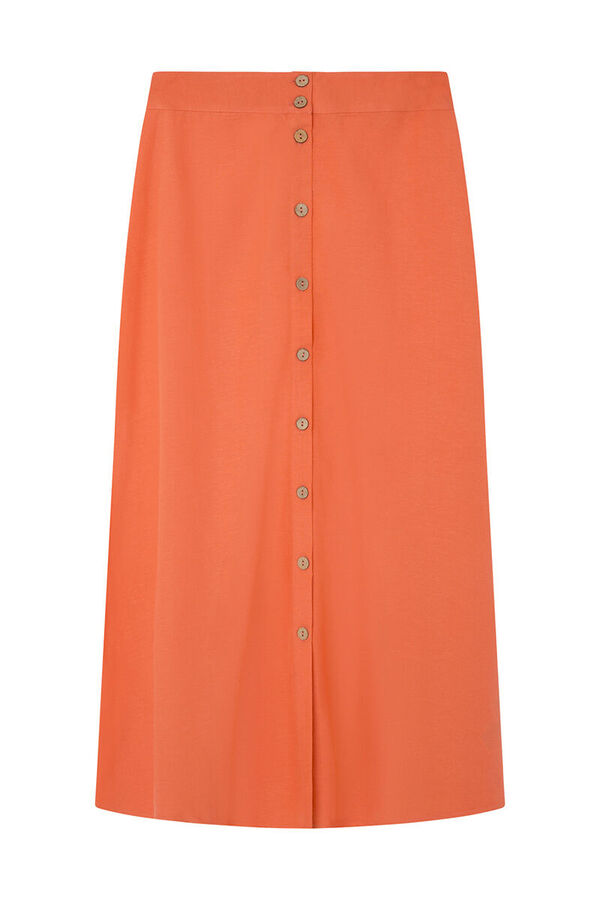 Springfield Saia midi bot&otilde;es linho vermelho