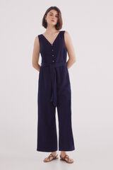 Springfield Mono tirantes algod&oacute;n lino azul