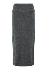 Pieces Falda larga con dobladillo gris