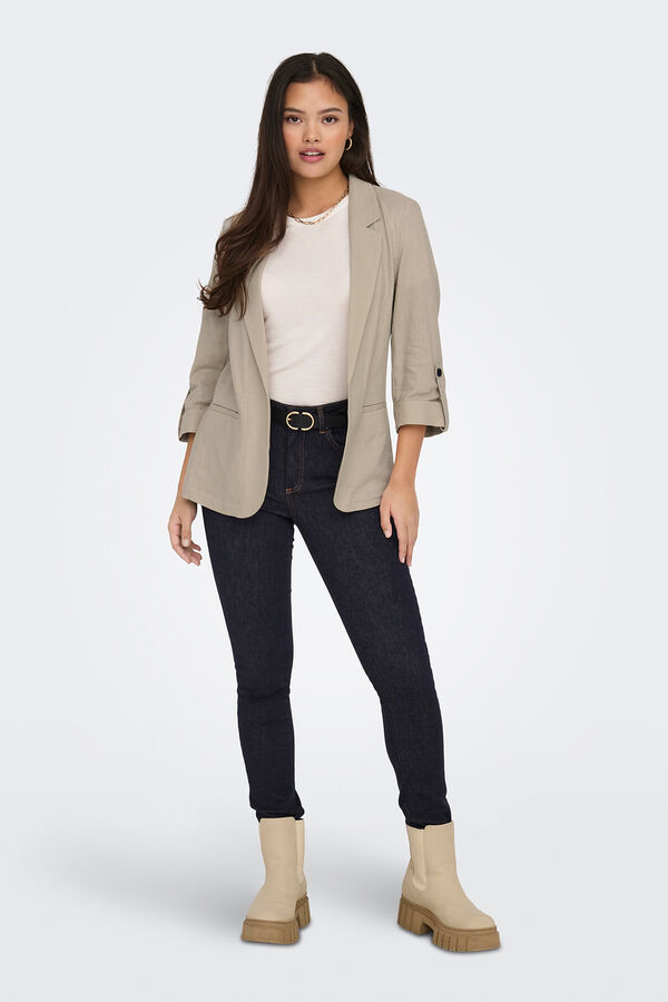 Only Blazer de manga 3/4 remangada gris