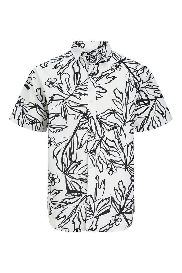 Jack & Jones Camisa estampada manga corta blanco
