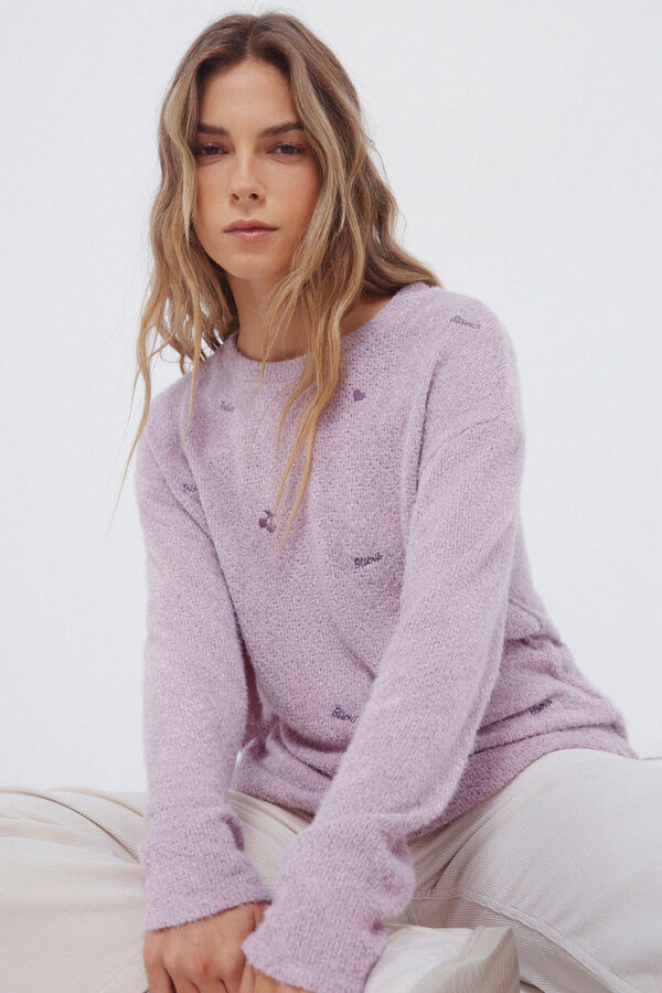 Springfield Jersey chenilla cerezas morado/lila