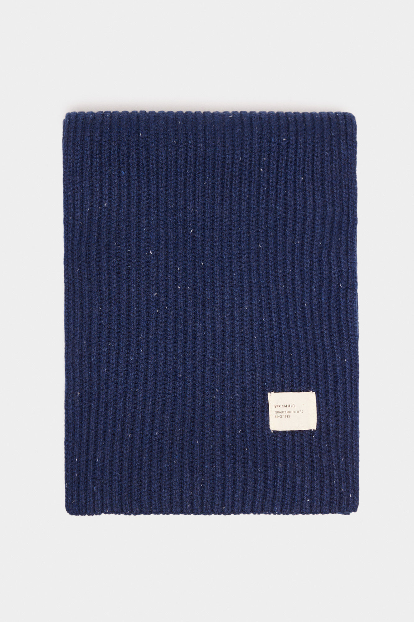 Springfield Cachecol canelado neps em azul