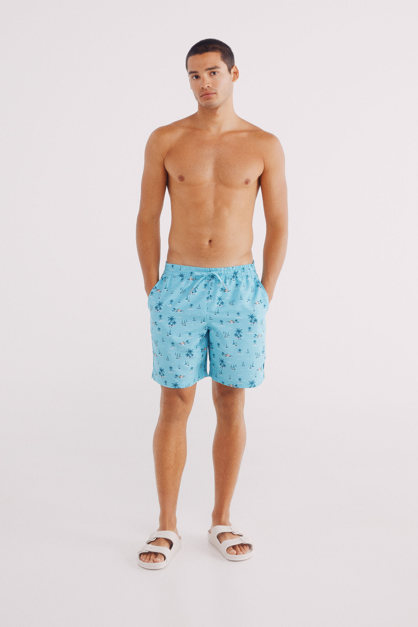 Springfield Ba&ntilde;ador estampado islas