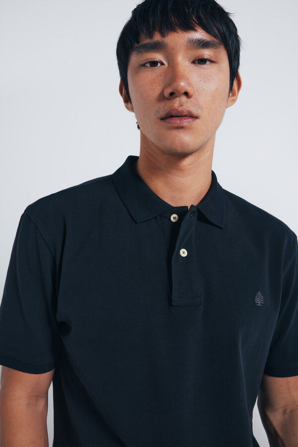 Springfield Polo piqu&eacute; b&aacute;sico regular fit negro