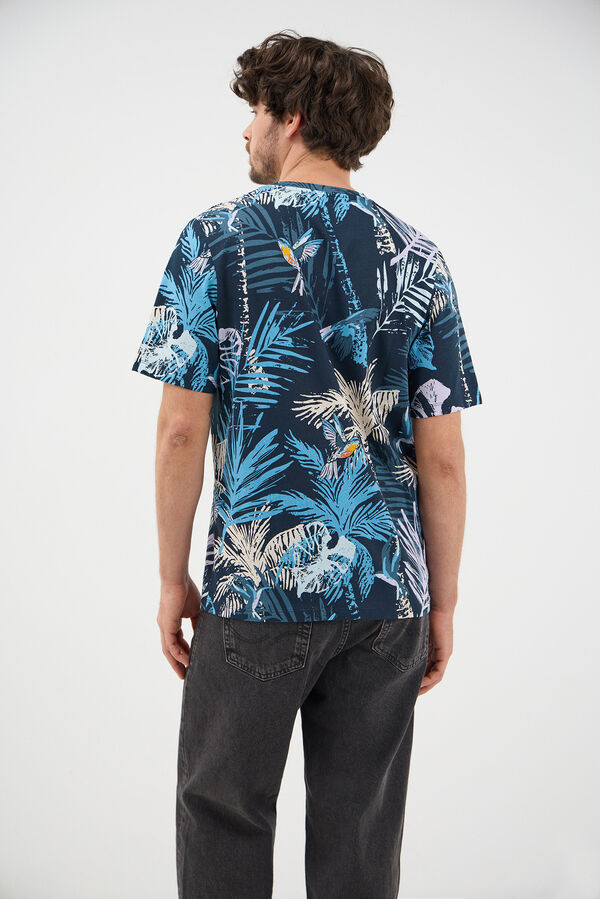 Jack & Jones Camiseta regular fit manga corta azul