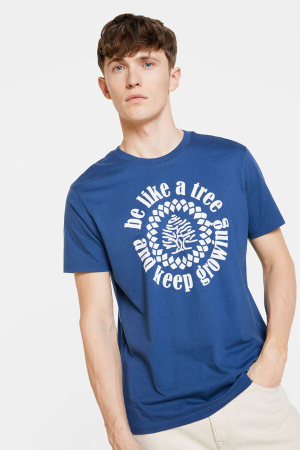 Springfield Camiseta árbol azul medio