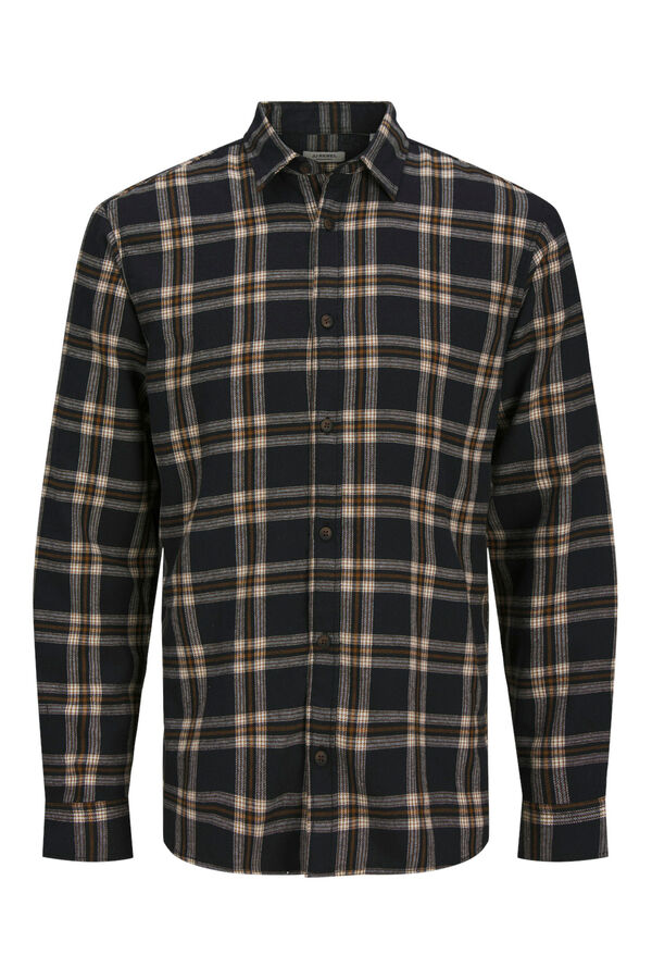 JJ REBEL Camisa tipo franela fina negro