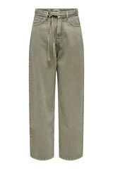 Only Pantalón recto MOM verde