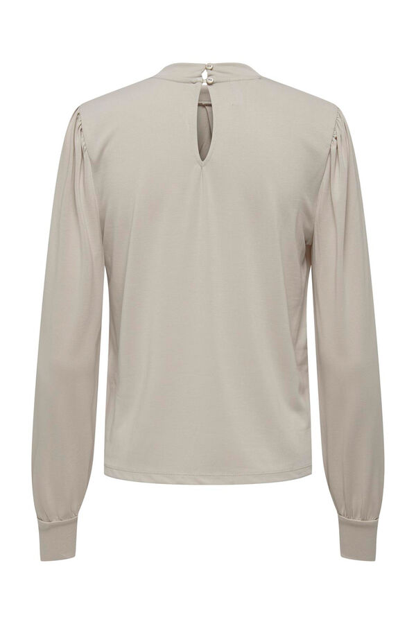 Only Top fluido de manga larga gris