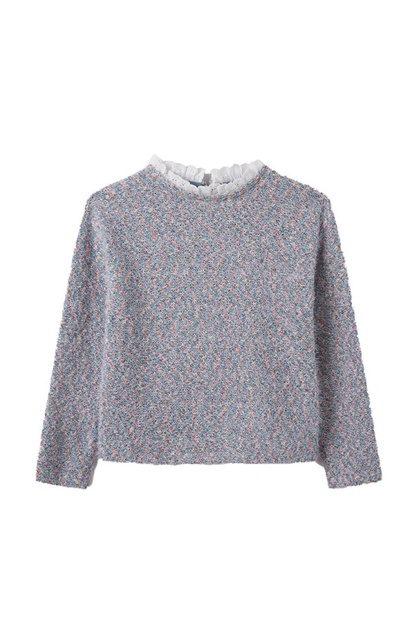 Springfield Kids T-shirt de gola rufo para menina azul