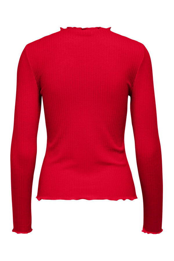 Only Su&eacute;ter manga larga rojo