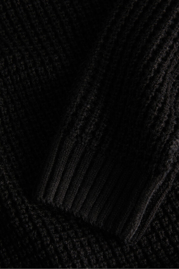 Jack & Jones Junior Jerey b&aacute;sico de punto negro