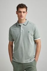 Springfield Polo piqu&eacute; detalhes contraste regular fit verde
