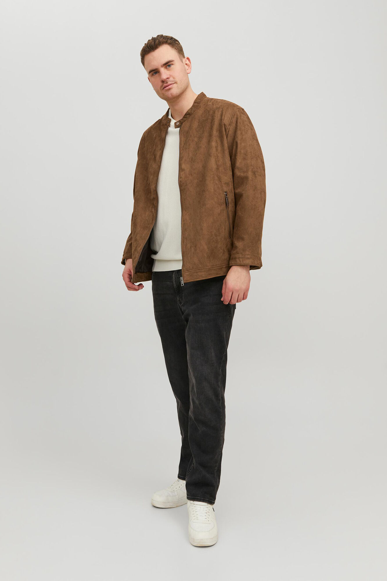 Jack & Jones PLUS Cazadora s&iacute;mil piel Plus