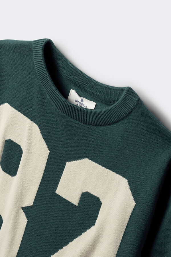 Springfield Kids Jersey Varsity 82 ni&ntilde;o verde