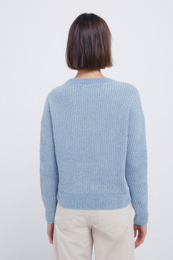 Springfield Camisola de lurex chenille azul