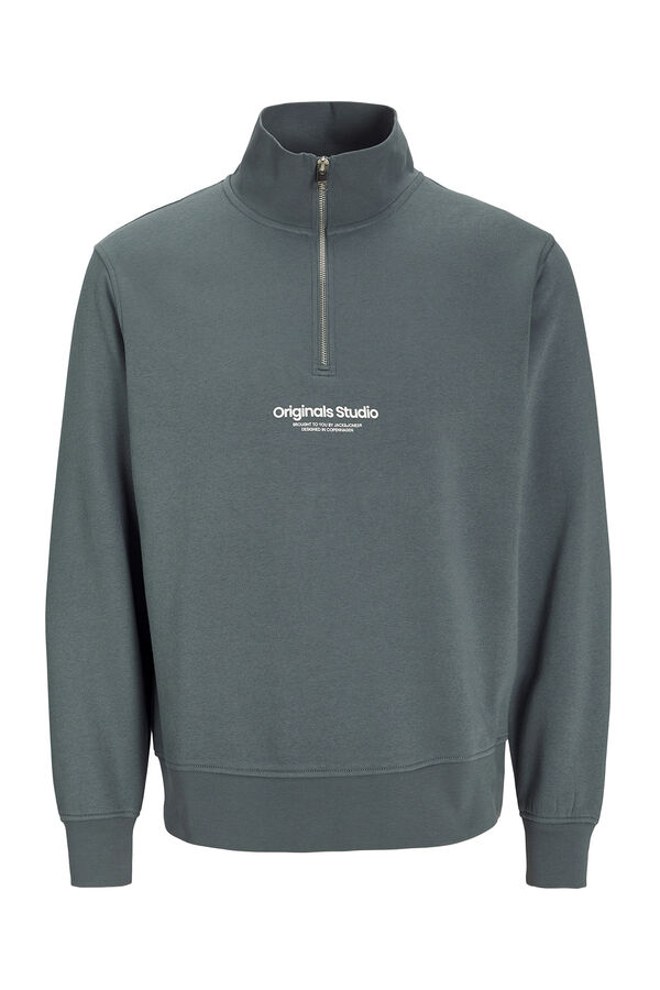 Jack & Jones PLUS Sudadera cuello alto Plus gris