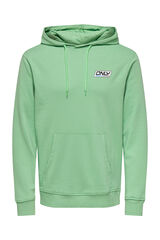 Only & Sons Herren-Sweatshirt mit regular fit Kapuze. verde