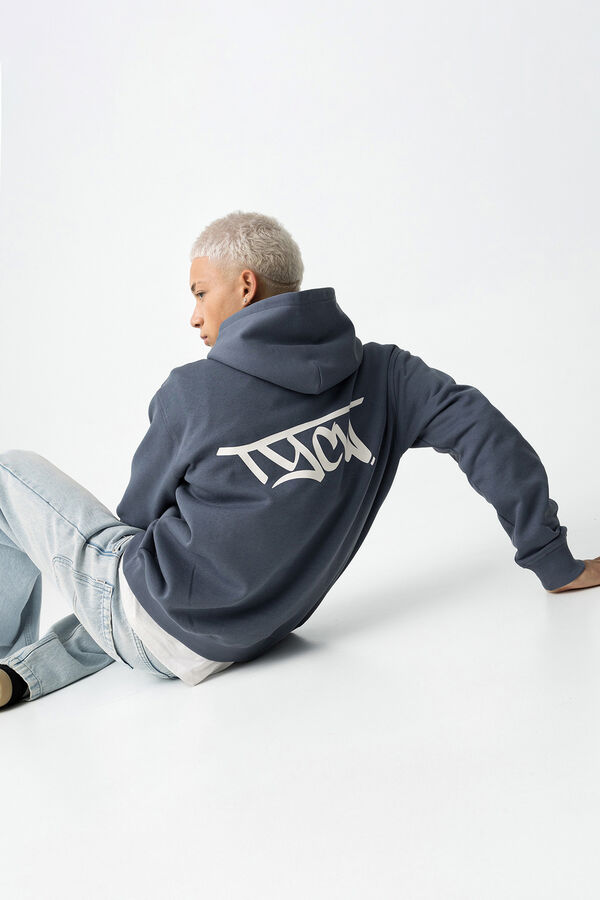 Tiffosi Young Moletom com capuz estampado azul