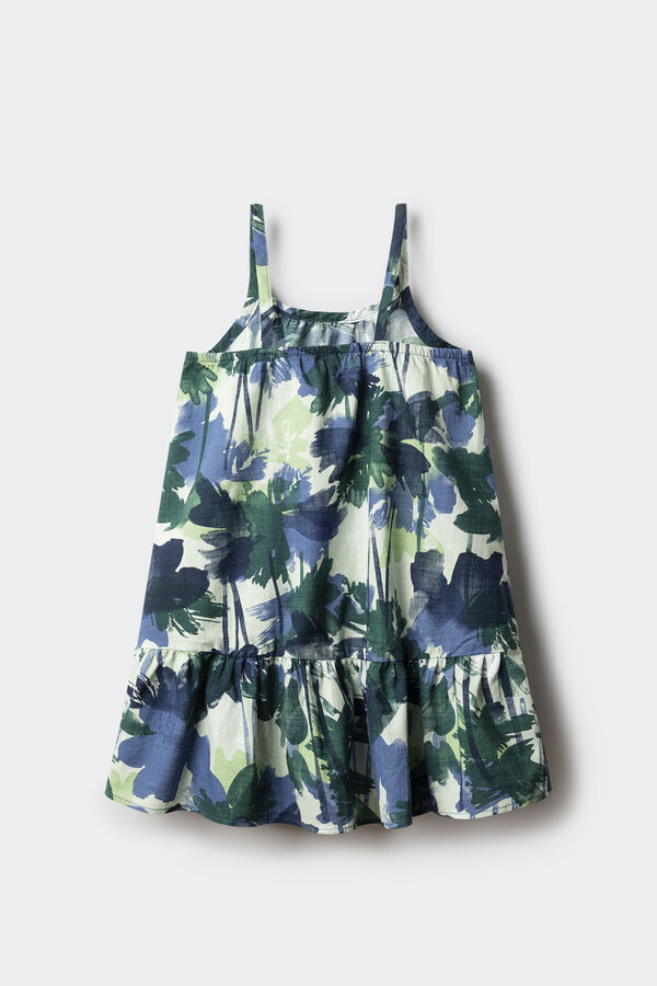 Springfield Kids Vestido tirantes flores niña azul