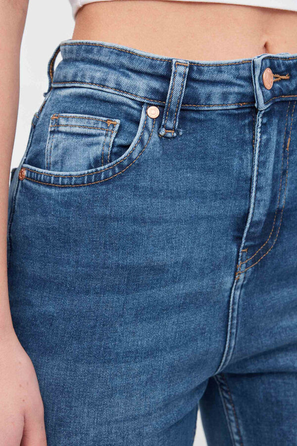 Inside Jeans Skinny Tiro Alto azul