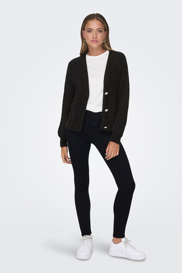 Only Cardigan con botones negro