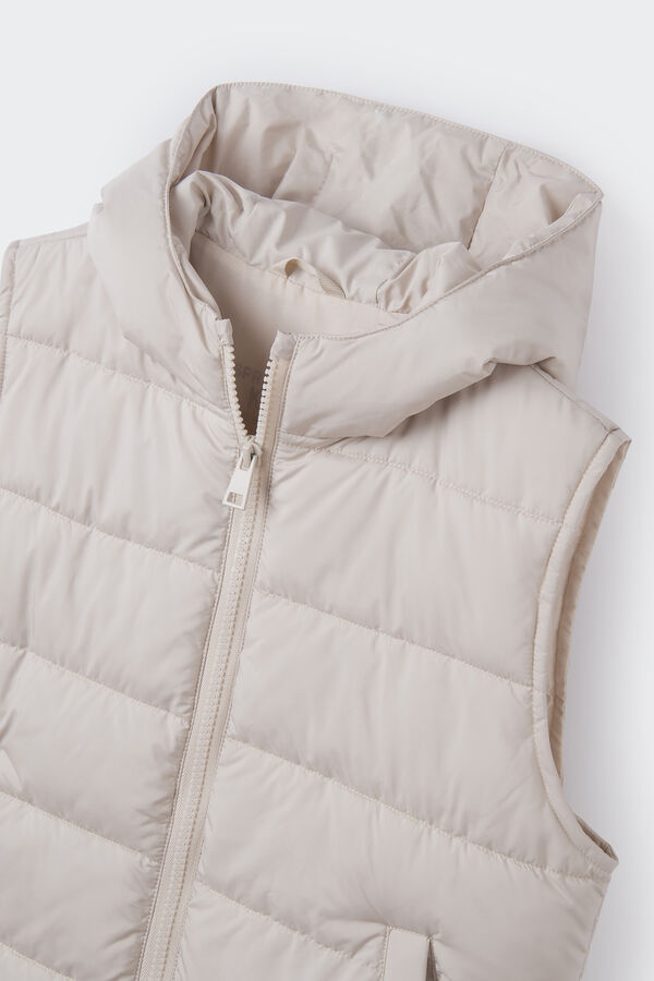 Springfield Kids Colete acolchoado capuz menina cru