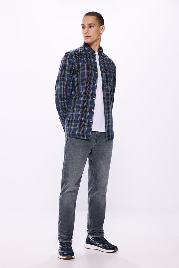 Springfield Camisa flanela xadrez azul