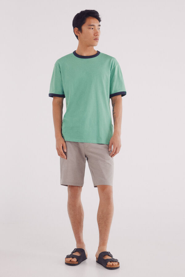 Springfield Camiseta Contraste verde