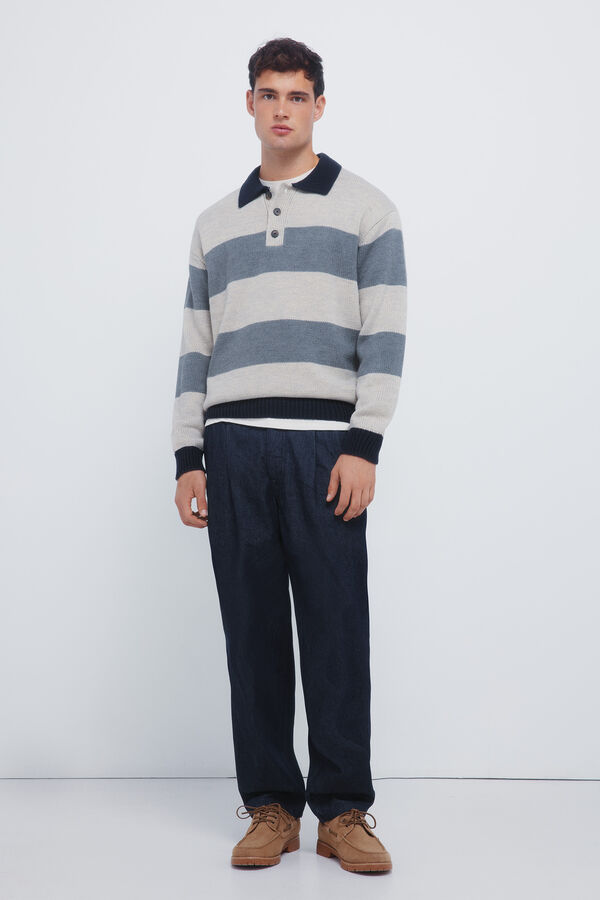 Springfield Jersey polo botones azul