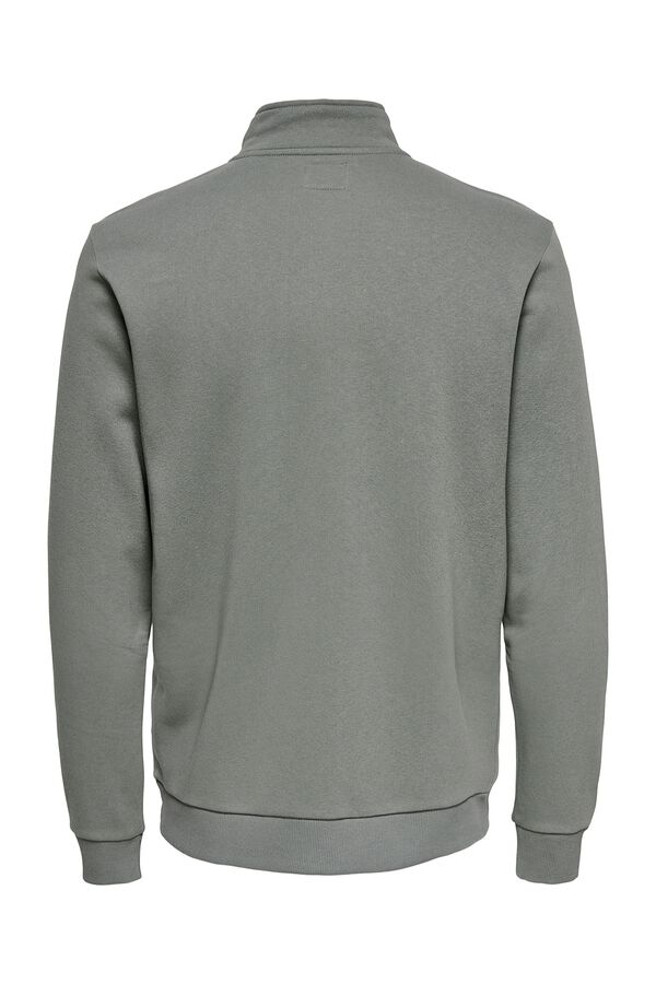 Only & Sons Sudadera con cremallera gris