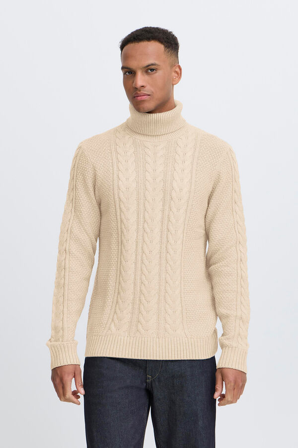 Blend Jersey cuello alto gris