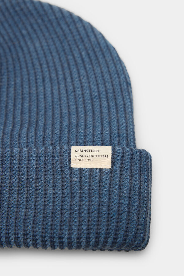 Springfield Gorro canelado bicolor azul