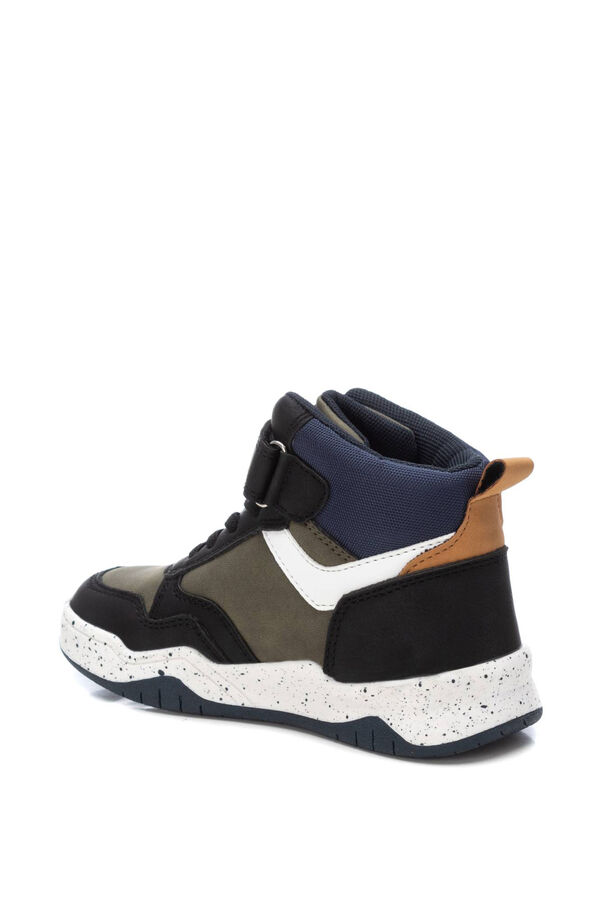Xti  Bota Casual Menino com Renda e Velcro Caqui escuro