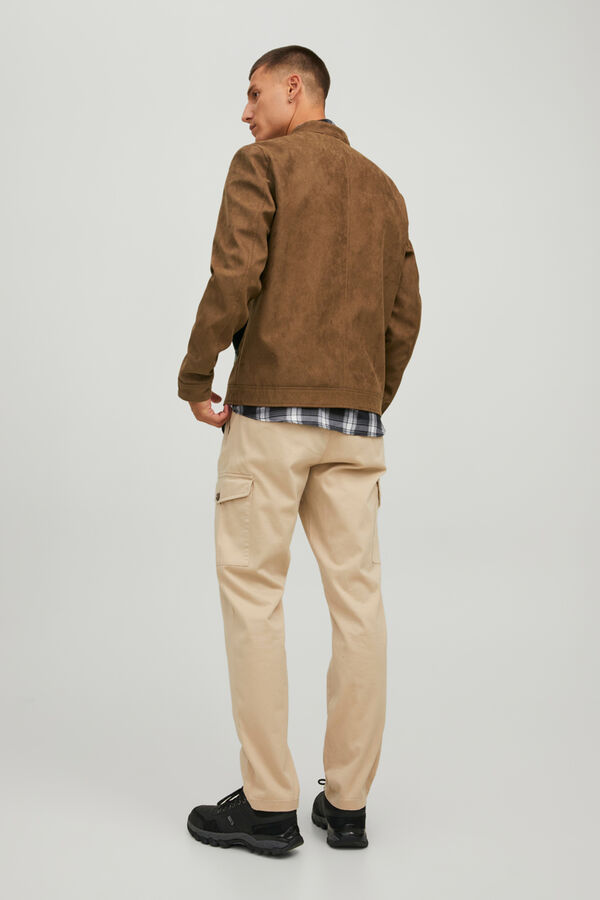 Jack & Jones Chaqueta efecto piel resistente al agua tostado