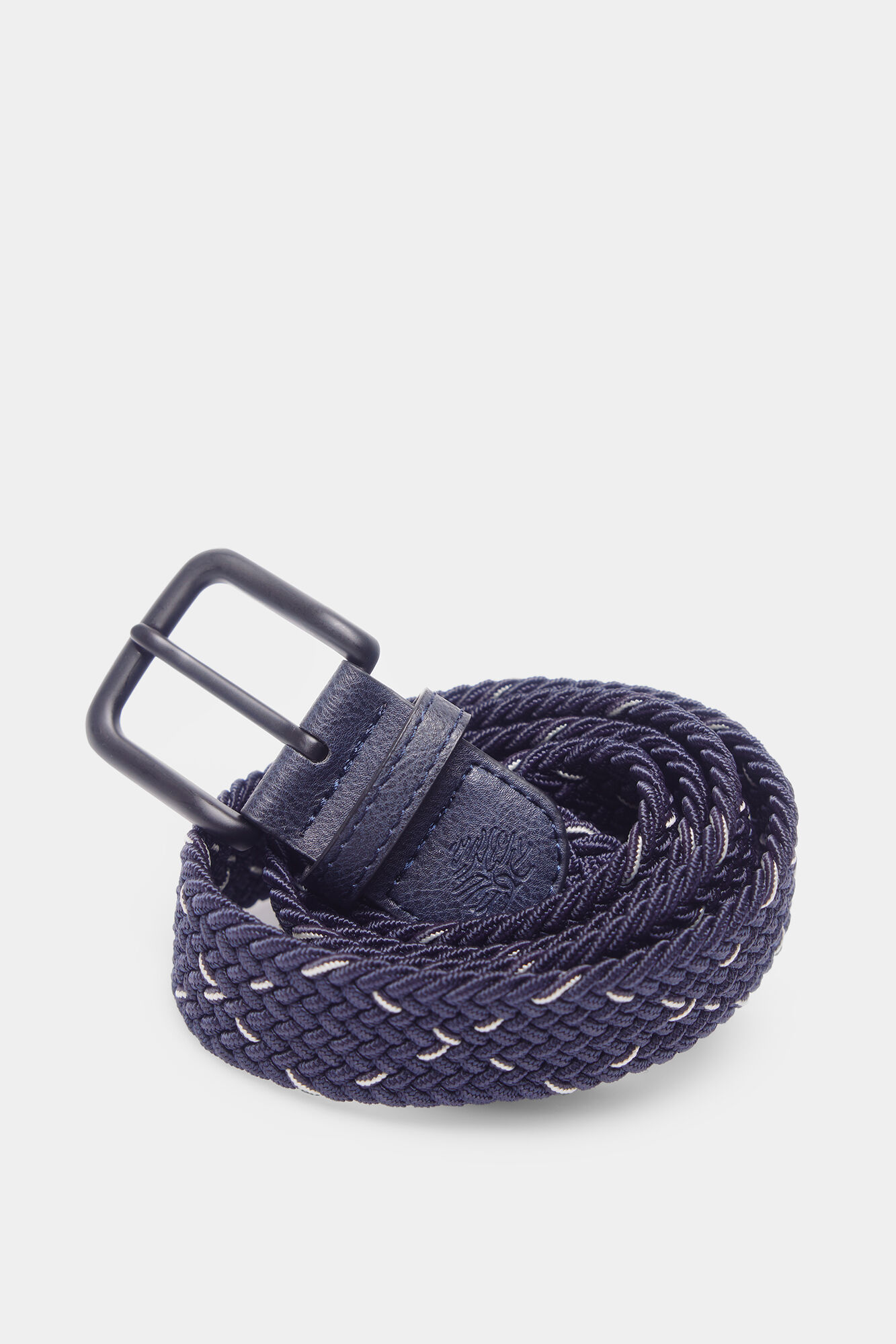 Springfield Cintur&oacute;n trenzado monocolor con cruz en contraste