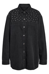 Noisy May Camisa vaquera oversize negro