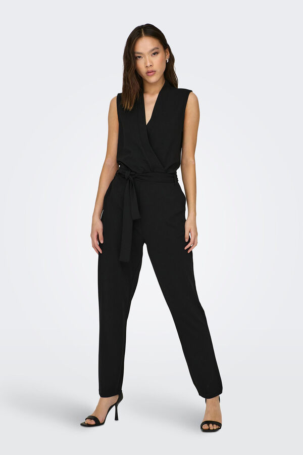 JDY Mono largo escote V negro