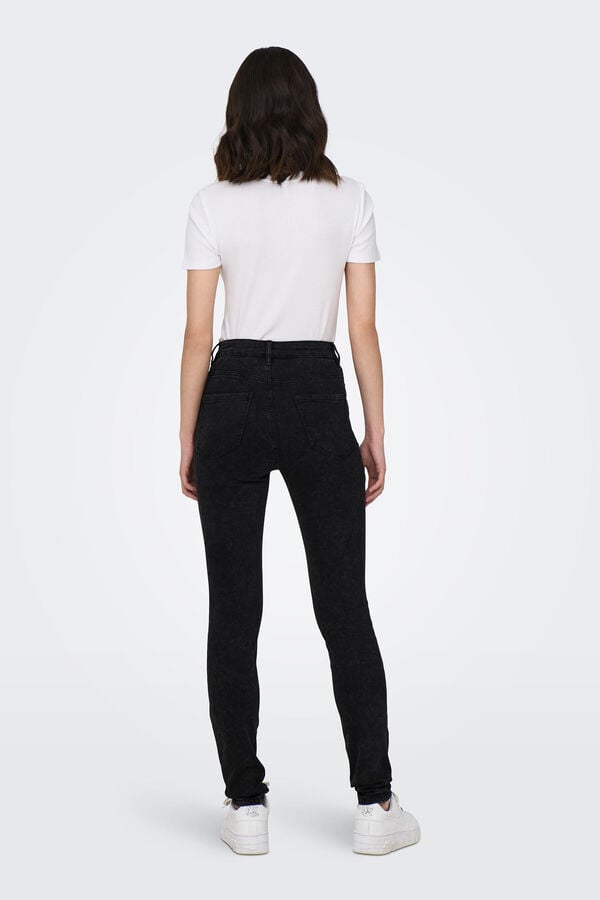 Only Jeans Skinny Tiro Alto negro