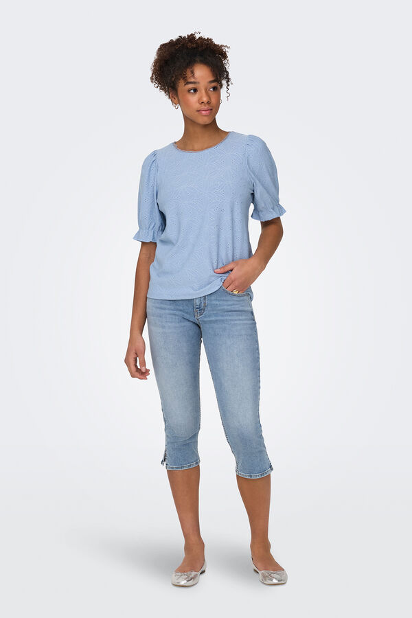 Only Jeans pirata el&aacute;stico azul