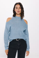 Springfield Jersey lurex aberturas hombros azul