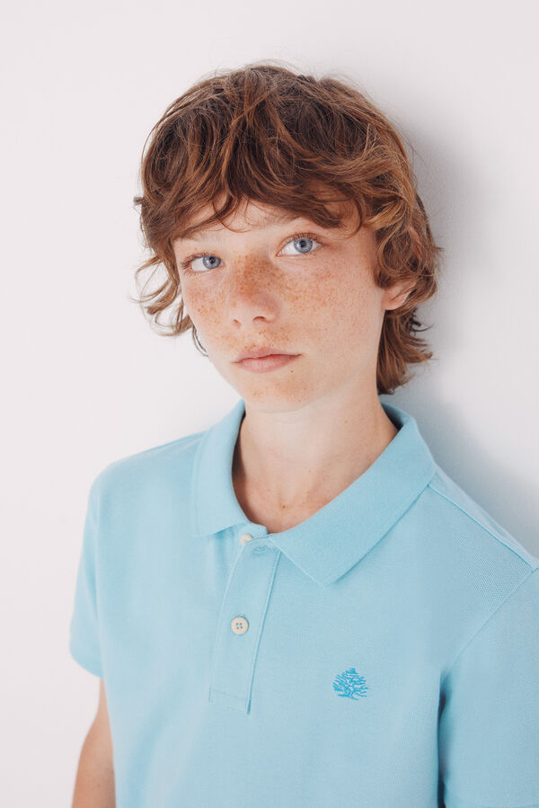 Springfield Kids Polo b&aacute;sico menino azul